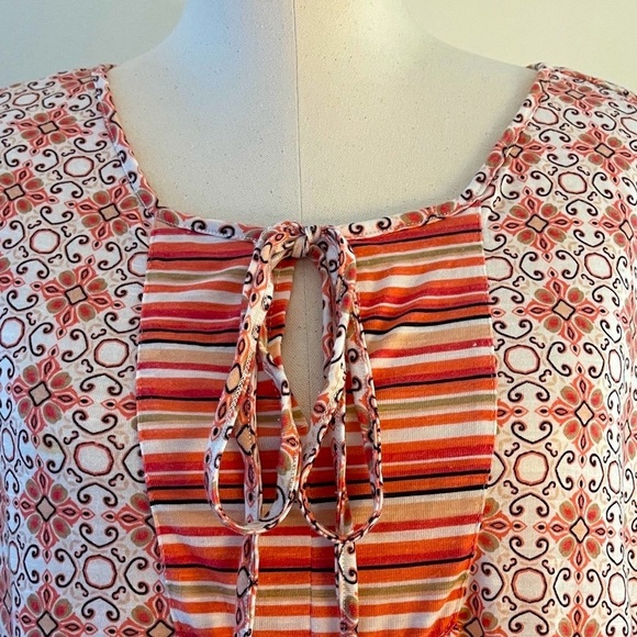 Como Blu Women's Boho Patterned Top | Size 3X - Picture 2 of 6